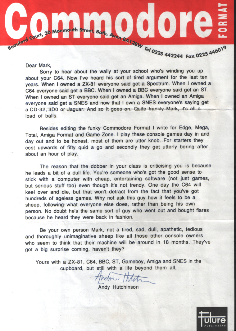 Commodore Format (Letter)